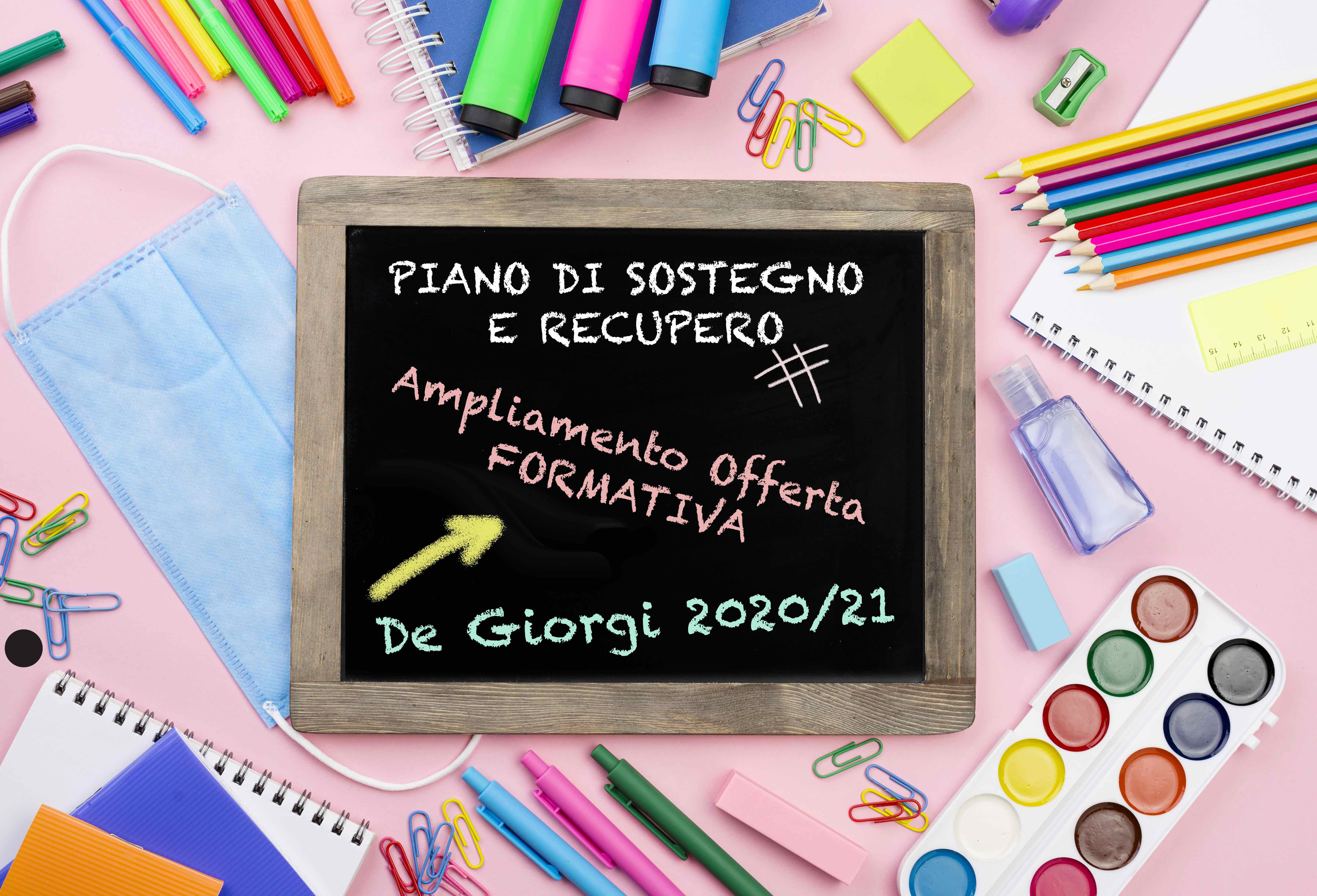 Attività di Sostegno e Recupero a.s. 2020/21 Liceo Scientifico Cosimo De