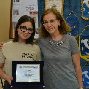 Premio Vantaggiato, primo premio juniores per Rebecca Murra (1 E)